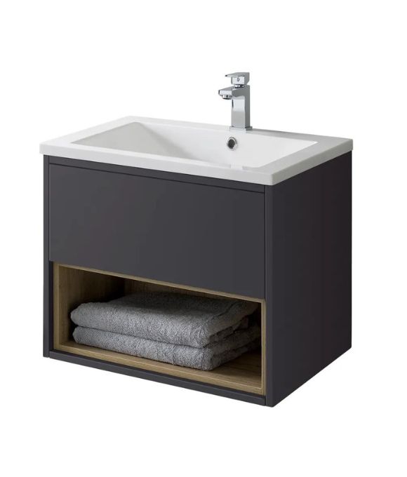 LUCCA WALL HUNG UNIT ANTHRACITE
