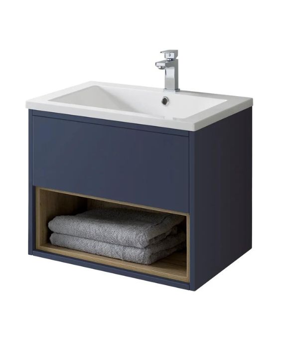 LUCCA WALL HUNG UNIT MATT SAPPHIRE BLUE