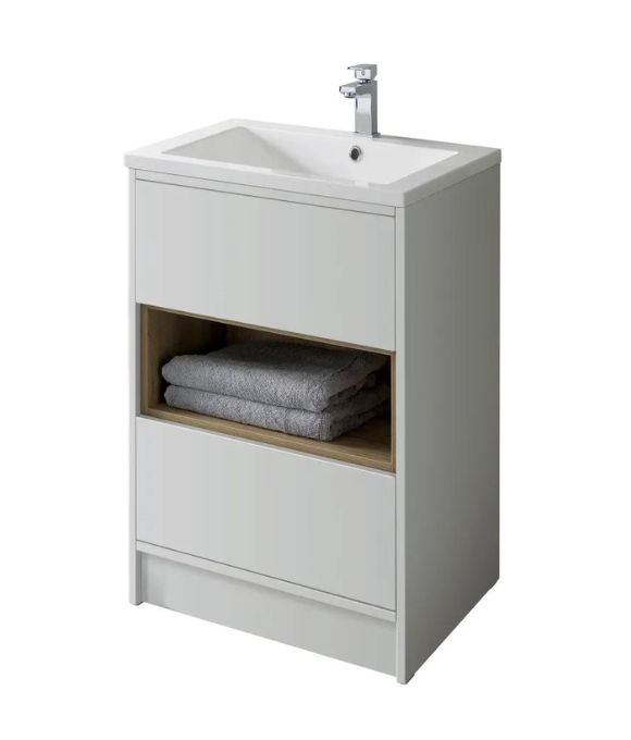 LUCCA FLOOR STANDING UNIT MATT DOVE GREY