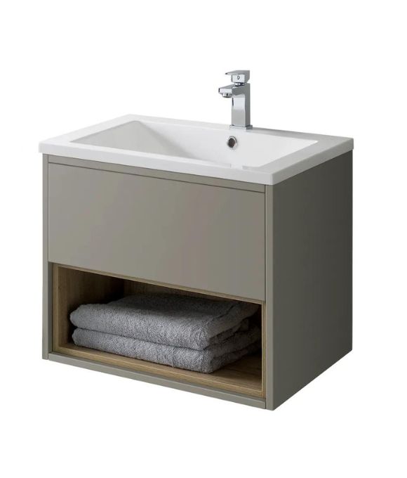 LUCCA WALL HUNG UNIT GLOSS TAUPE