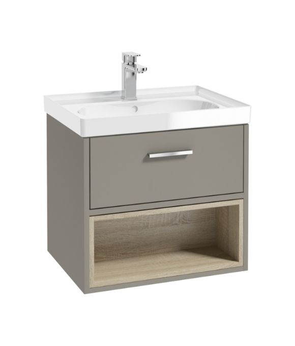 MALMO OPEN SHELF WALL HUNG UNIT KHAKI