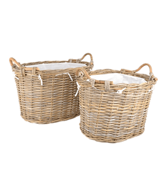 MANOR RATTAN SAVOY LOG BASKET SET 0330