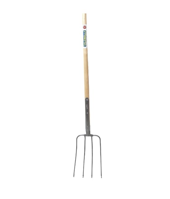 CALDWELLS MANURE FORK 4 PRONG LONG HANDLE 