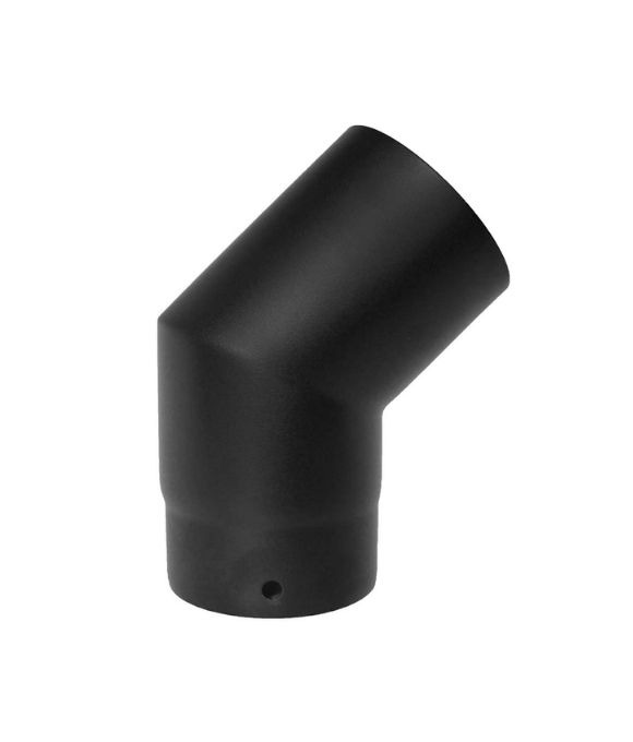 STOVE FLUE PIPE BEND MATT BLACK 150MM 45DEG