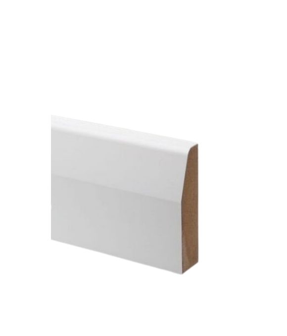 WHITE PRIMED MDF BEVELLED SKIRTING 144X19MM