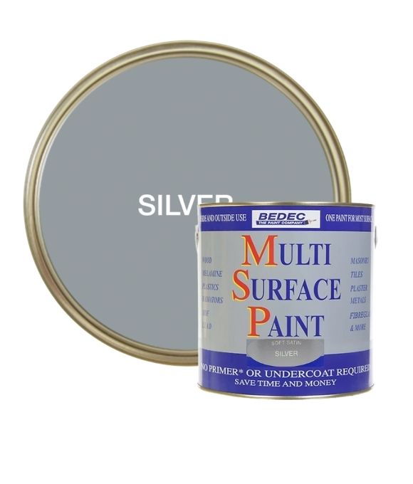 BEDEC MULTI SURFACE PAINT SATIN SILVER 750ML