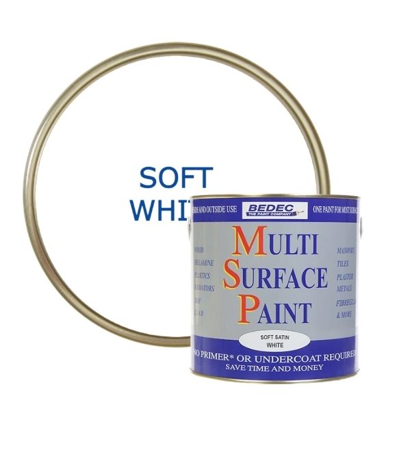 BEDEC MULTI SURFACE PAINT SATIN WHITE 750ML