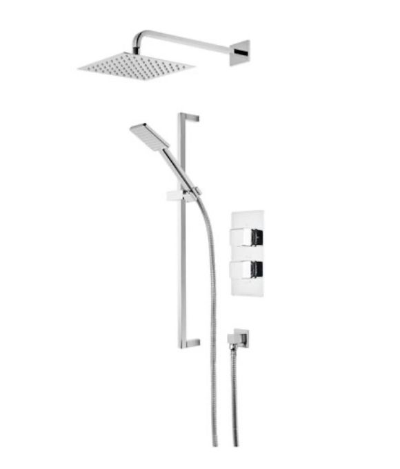 NODE DUAL FUNCTION SHOWER SYSTEM FIXED HEAD & RISER RAIL 