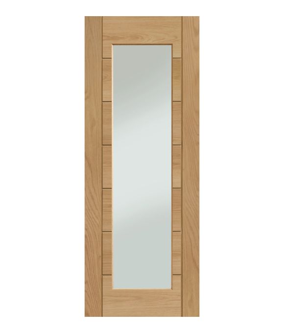 PRE-FINISHED WHITE OAK PALERMO WITH CLEAR GLASS 40MM