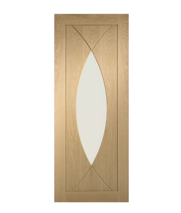 PRE-FINISHED WHITE OAK PESARO WITH CLEAR GLASS 35MM