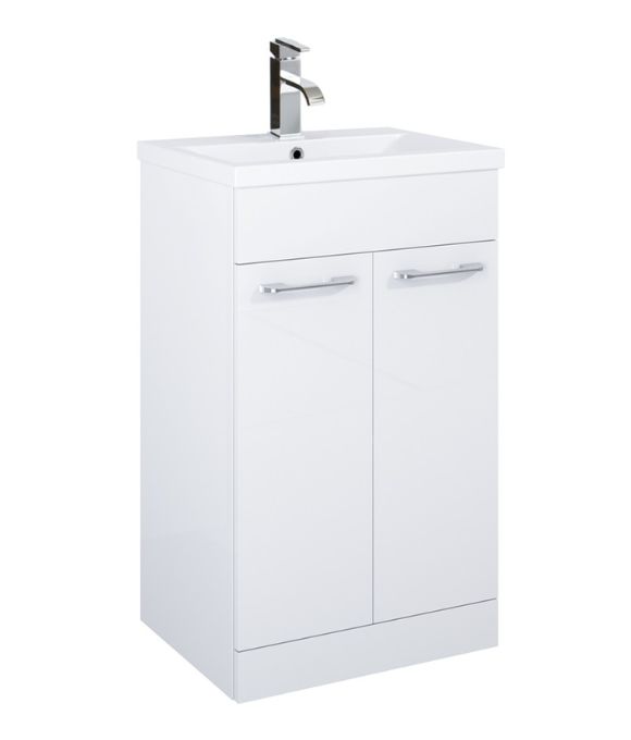 OTTO PLUS 2 DOOR FLOOR STANDING UNIT GLOSS WHITE