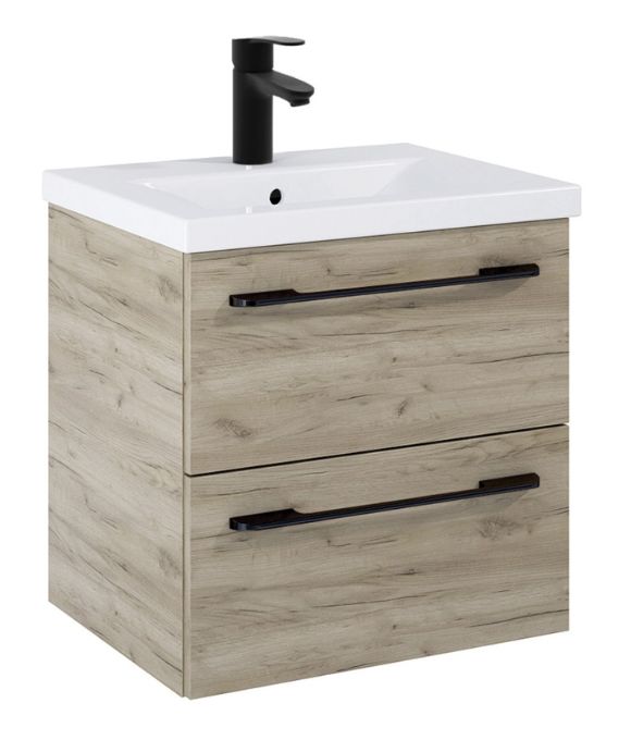 OTTO PLUS 2 DRAWER WALL HUNG CRAFT OAK