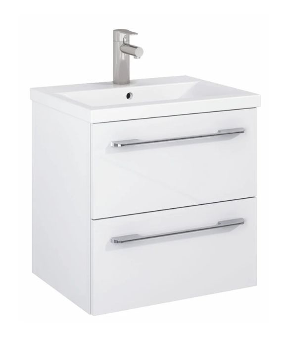 OTTO PLUS 2 DRAWER WALL HUNG UNIT GLOSS WHITE