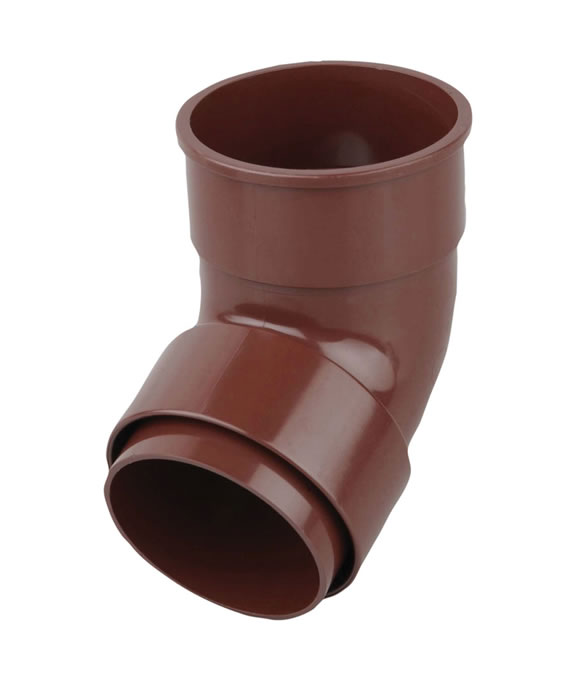 OSMA DOWNPIPE ROUND WALL OFFSET 67.5DEG BROWN