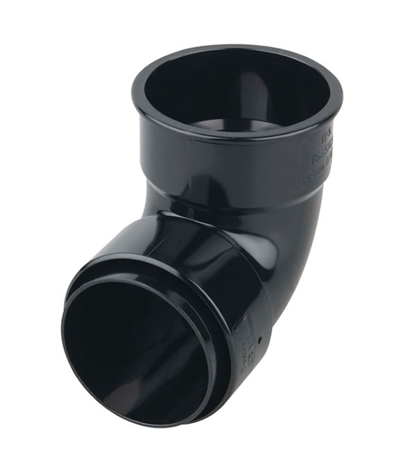 OSMA DOWNPIPE ROUND BEND 87.5DEG BLACK