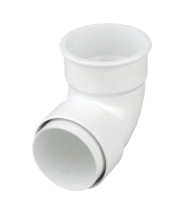 OSMA DOWNPIPE ROUND BEND 87.5DEG WHITE