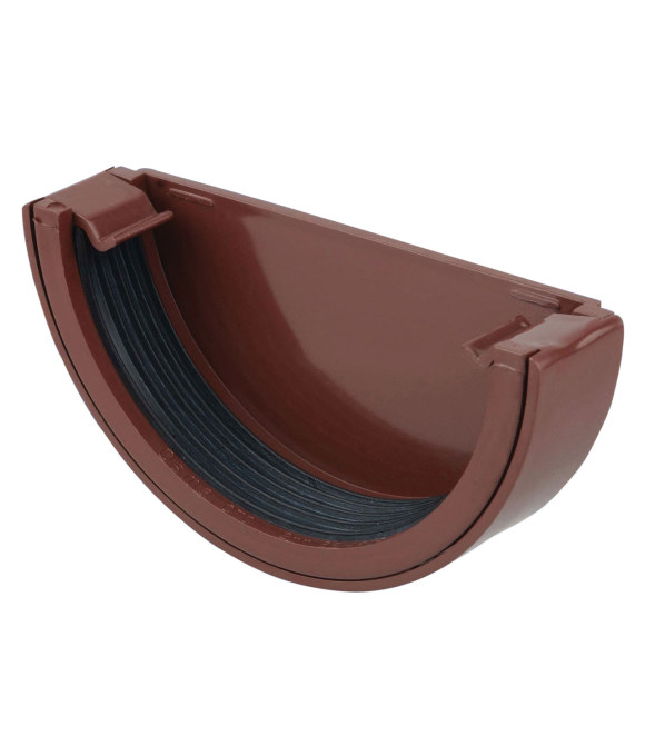 OSMA GUTTER HALF ROUND EXTERNAL STOPEND BROWN