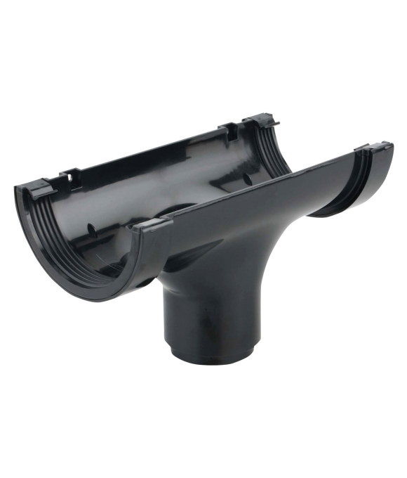 OSMA GUTTER HALF ROUND RUNNING OUTLET BLACK