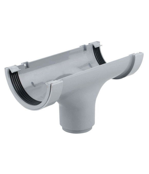 OSMA GUTTER HALF ROUND RUNNING OUTLET GREY