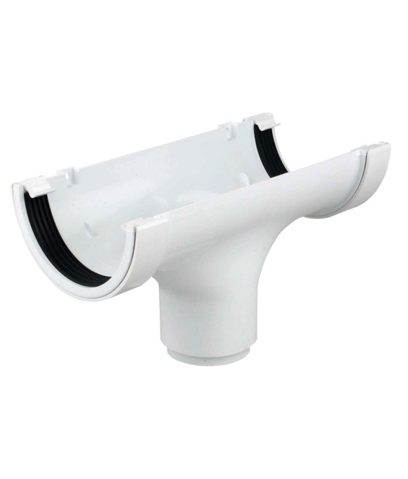 OSMA GUTTER HALF ROUND RUNNING OUTLET WHITE
