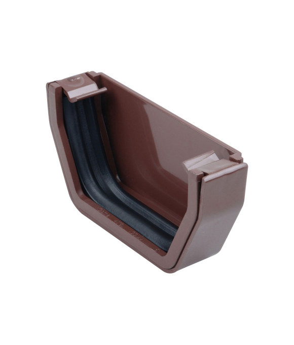 OSMA GUTTER SQAURE EXTERNAL STOPEND BROWN