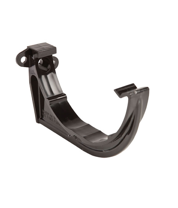 OSMA GUTTER HALF ROUND SUPPORT BRACKET BLACK