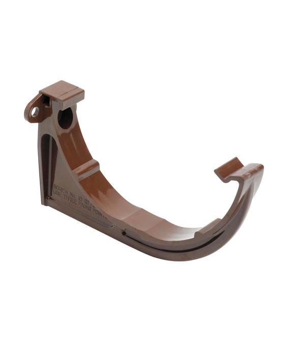 OSMA GUTTER HALF ROUND SUPPORT BRACKET BROWN