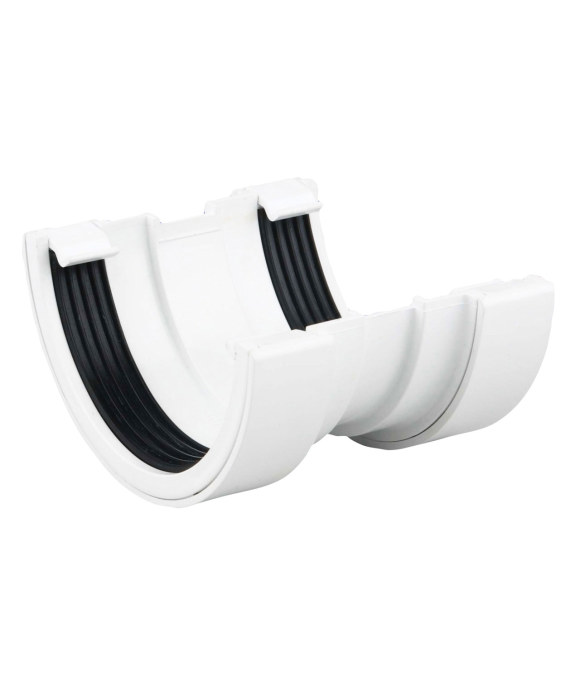 OSMA GUTTER HALF ROUND UNION WHITE