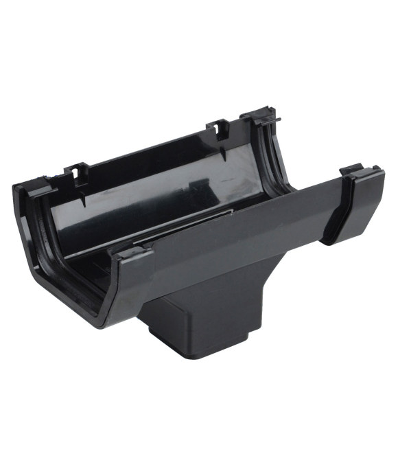 OSMA GUTTER SQUARE RUNNING OUTLET BLACK