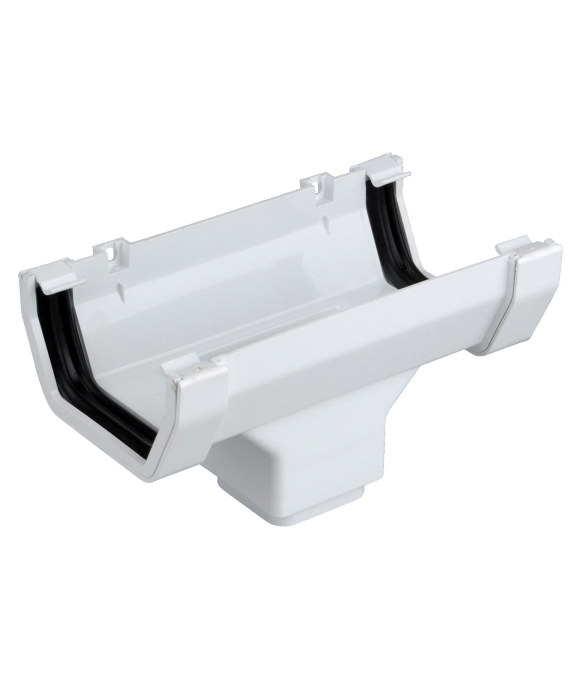 OSMA GUTTER SQUARE RUNNING OUTLET WHITE