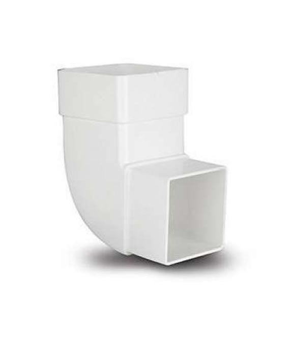 OSMA DOWNPIPE SQUARE BEND 87.5DEG WHITE