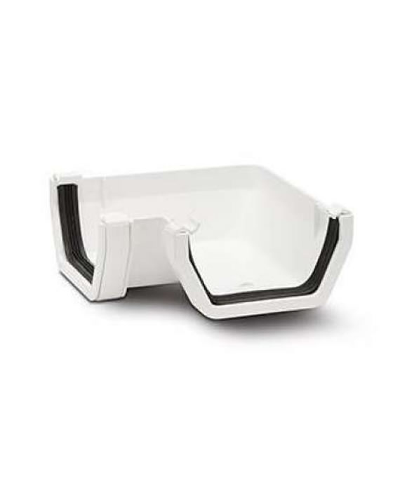 OSMA GUTTER SQUARE BEND 90DEG WHITE