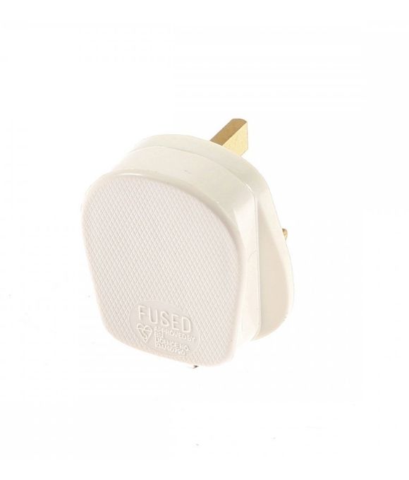 PLUG RUBBER 13AMP WHITE