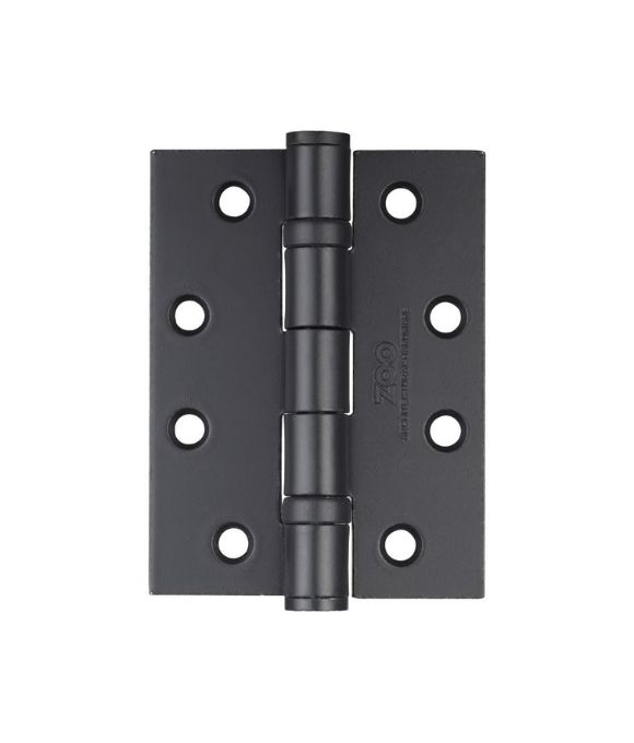 ZOO 4X3” BALL BEARING STEEL DOOR HINGE POWDER COAT BLACK