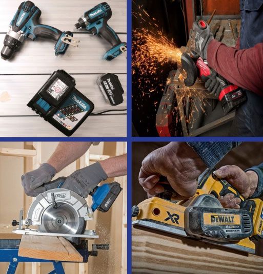 DRILL SETS, IMPACT DRIVERS, JIGSAWS, GRINDERS & MORE!