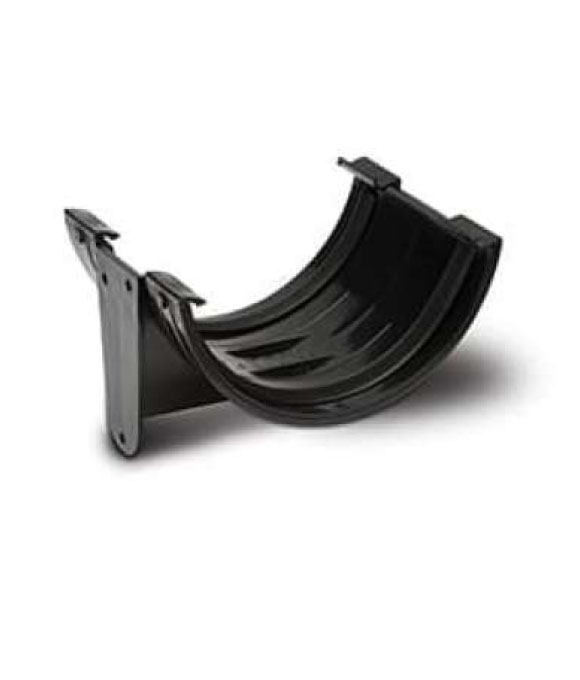 POLYPIPE GUTTER HALF ROUND UNION 150MM BLACK