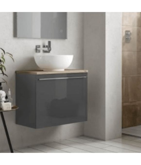 HIB PRIMA 60 WALL HUNG BATHROOM UNIT ANTHRACTIE 