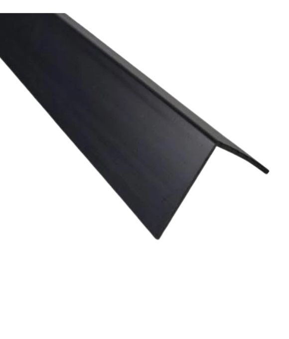 FASCIA PVC ANGLE BLACK 25X25MM 5M