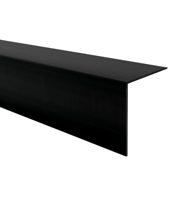 FASCIA PVC ANGLE BLACK 40X40MM 5M