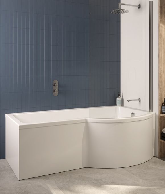 SONAS P SHAPE RIGHT HAND SHOWER BATH