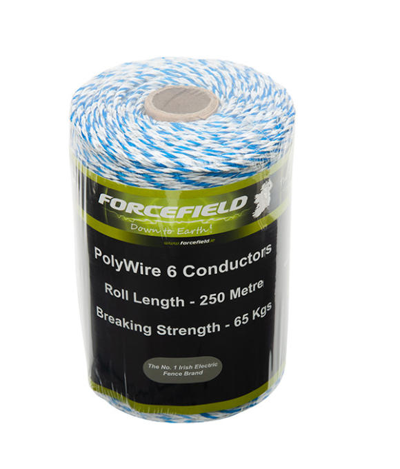 FORCEFIELD FENCER POLYWIRE 6 CONDUCTOR 250M