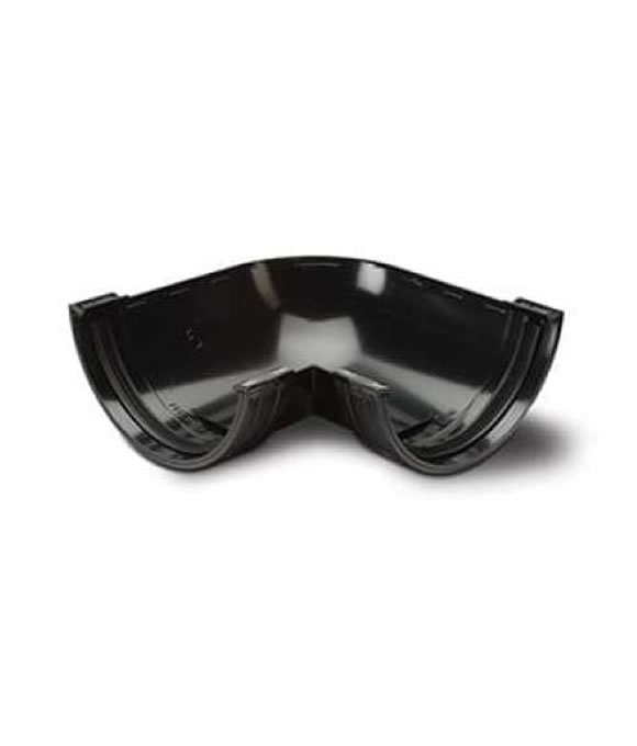 POLYPIPE GUTTER HALF ROUND BEND 90DEG 150MM BLACK