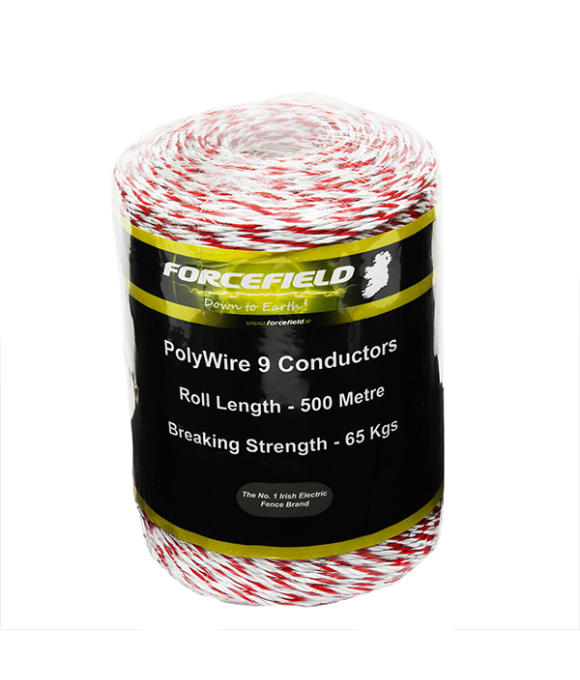 FORCEFIELD FENCER POLYWIRE 9 CONDUCTOR 500M