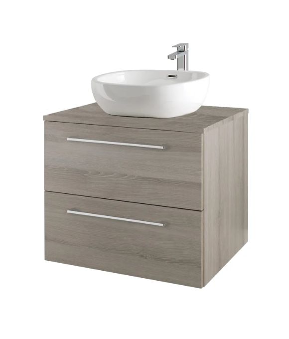 RIMINI WALL HUNG TWIN DRAWER GREY MOLINA OAK