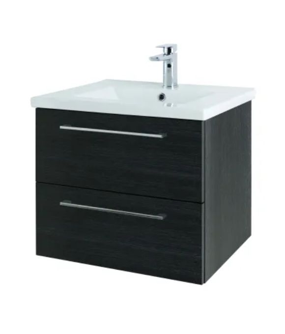 RIMINI WALL HUNG TWIN DRAWER SHADOW BLACK
