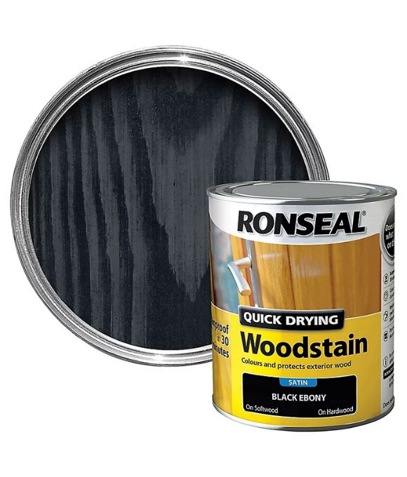 RONSEAL 10 YEAR WOOD STAIN EBONY 