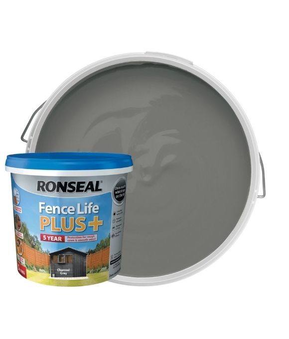 RONSEAL FENCE LIFE PLUS CHARCOAL GREY 5LT