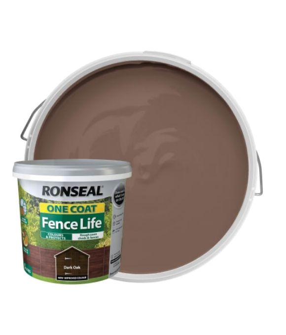RONSEAL ONE COAT FENCE LIFE DARK OAK 5LT