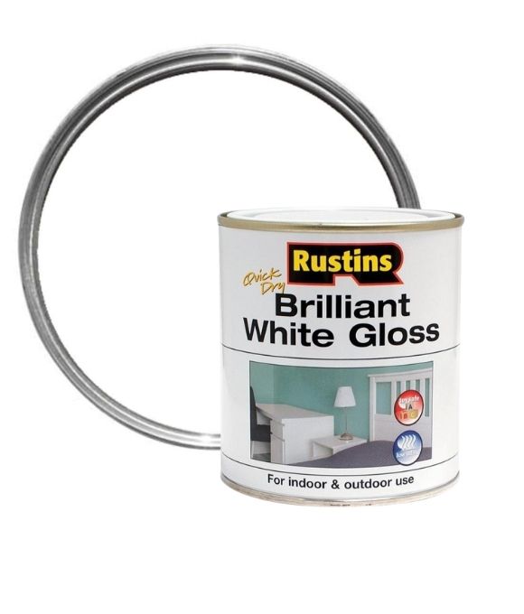 RUSTINS BRILLIANT WHITE GLOSS 1LT