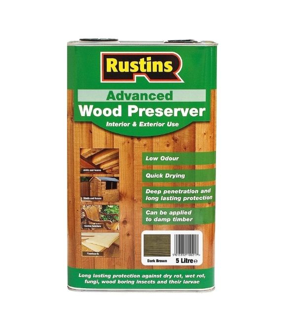 RUSTINS ADVANCED WOOD PRESERVER DARK BROWN